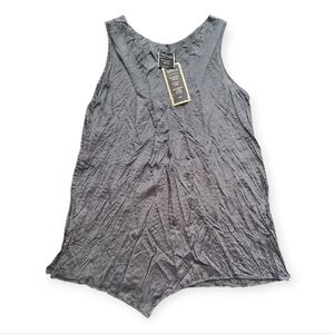 Elegant Charcoal Sleeveless Tank Top